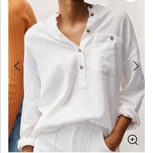Madewell Linen-Blend Novella Popover Tunic Top